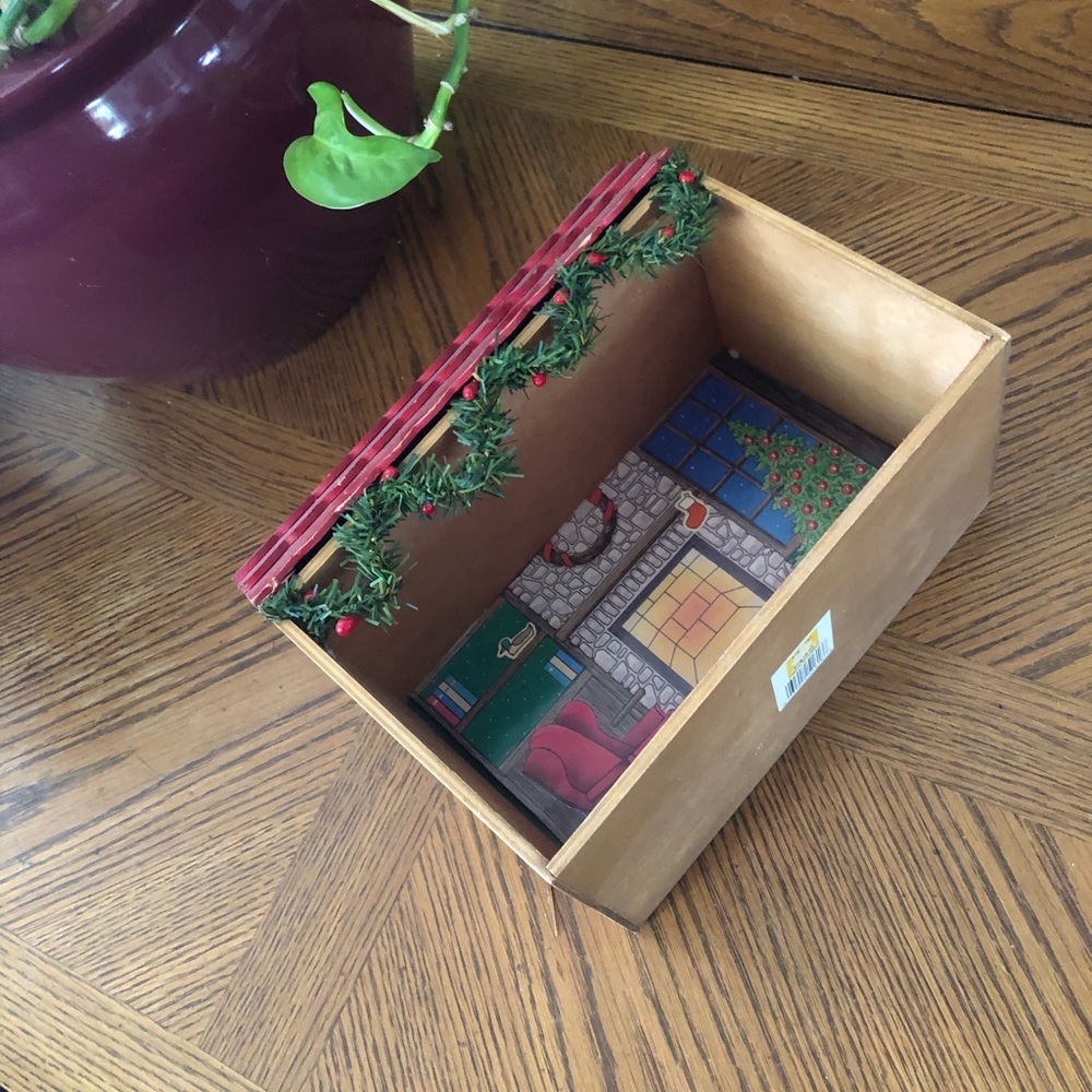 Vintage Handmade Wooden Dollhouse - Picture 2 of 10